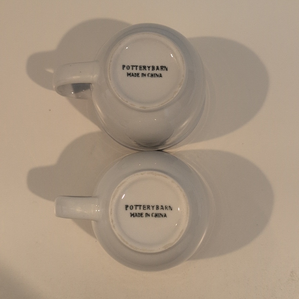 Pottery Barn Ceramic 12 Ounce Club Blue Coffee Mug Set. - Picture 6 of 16